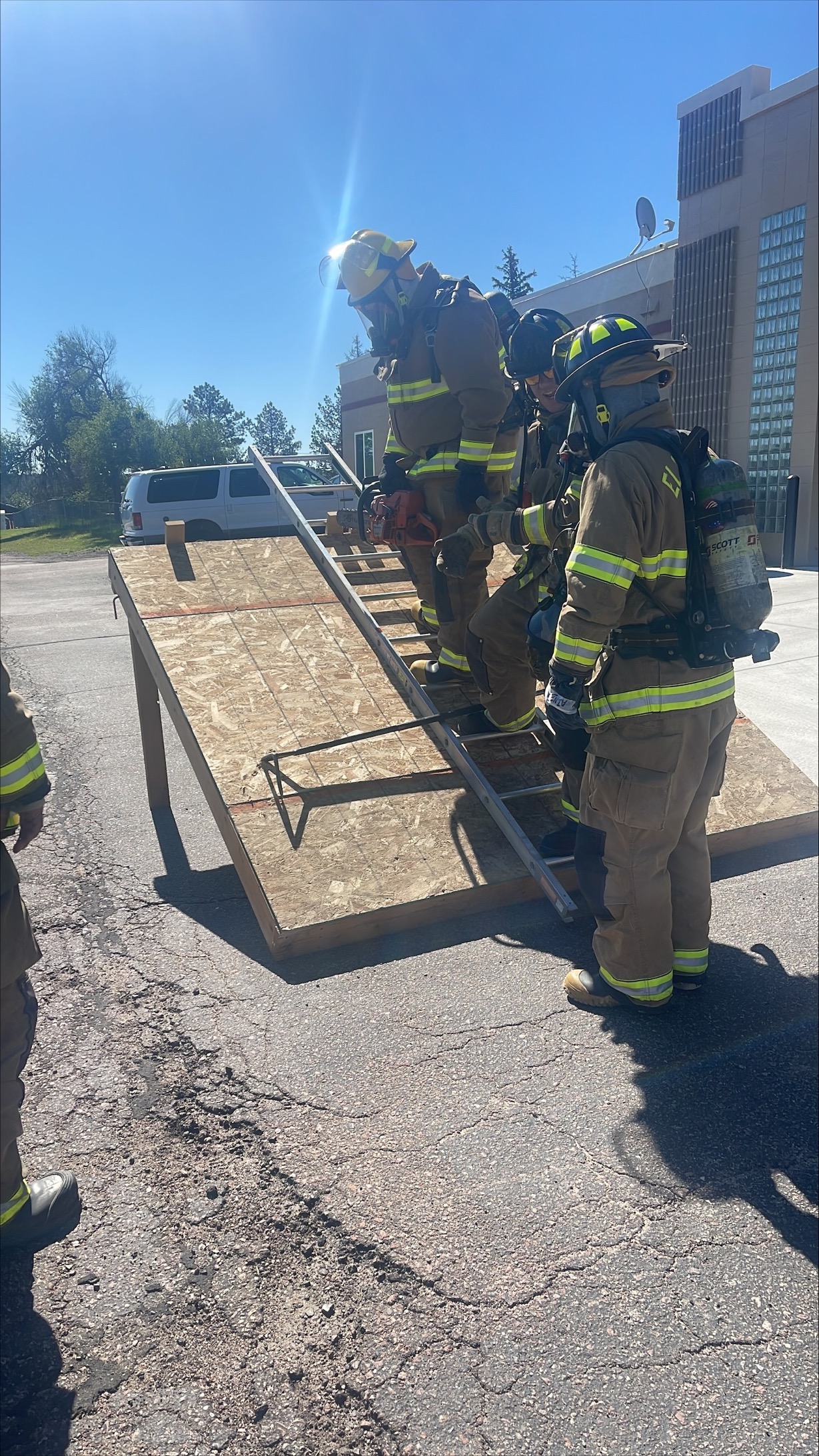 Crews during ventilation training