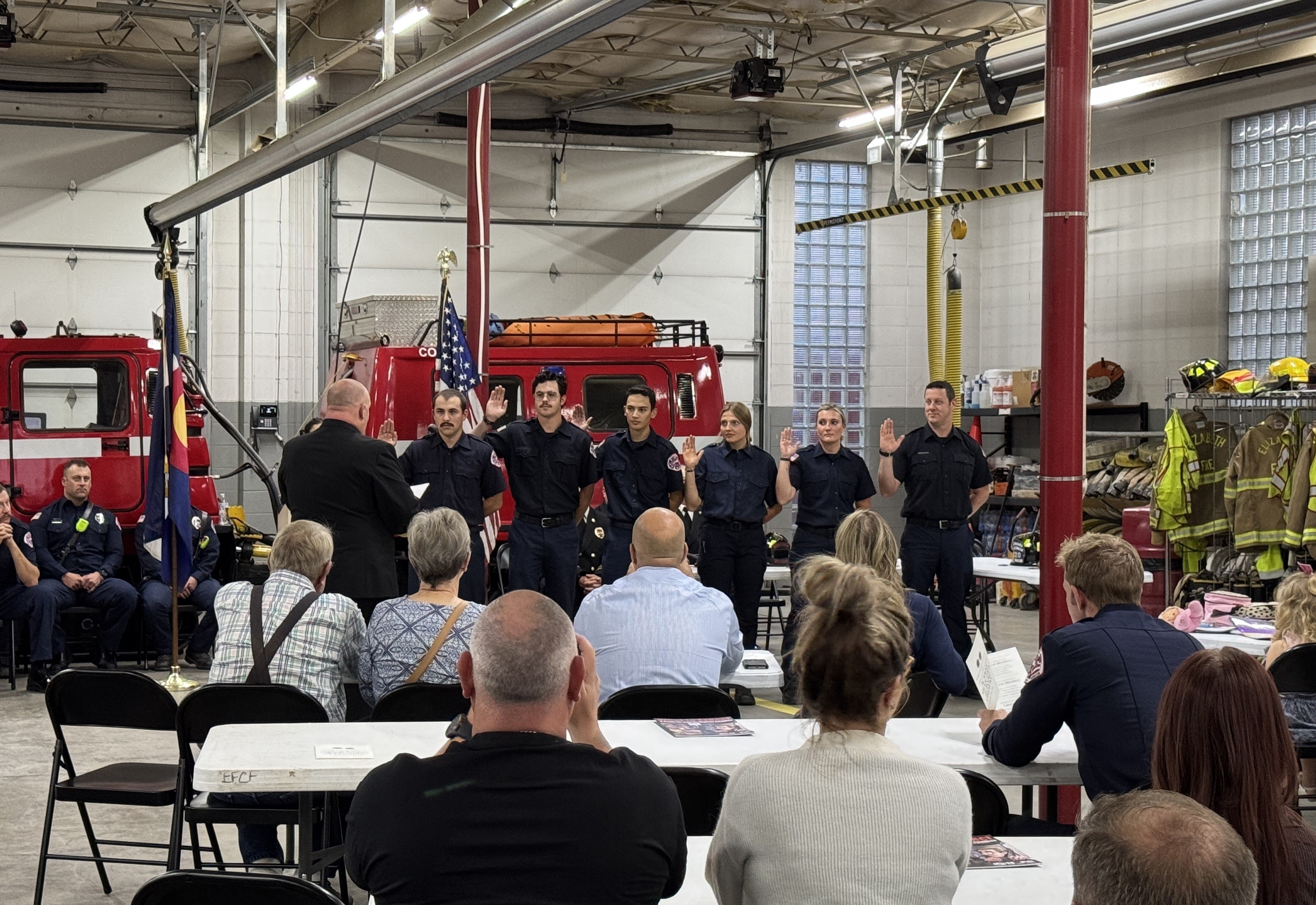 EFPD recruits and staff at the 2024 Academy Graduation & Pinning Ceremony