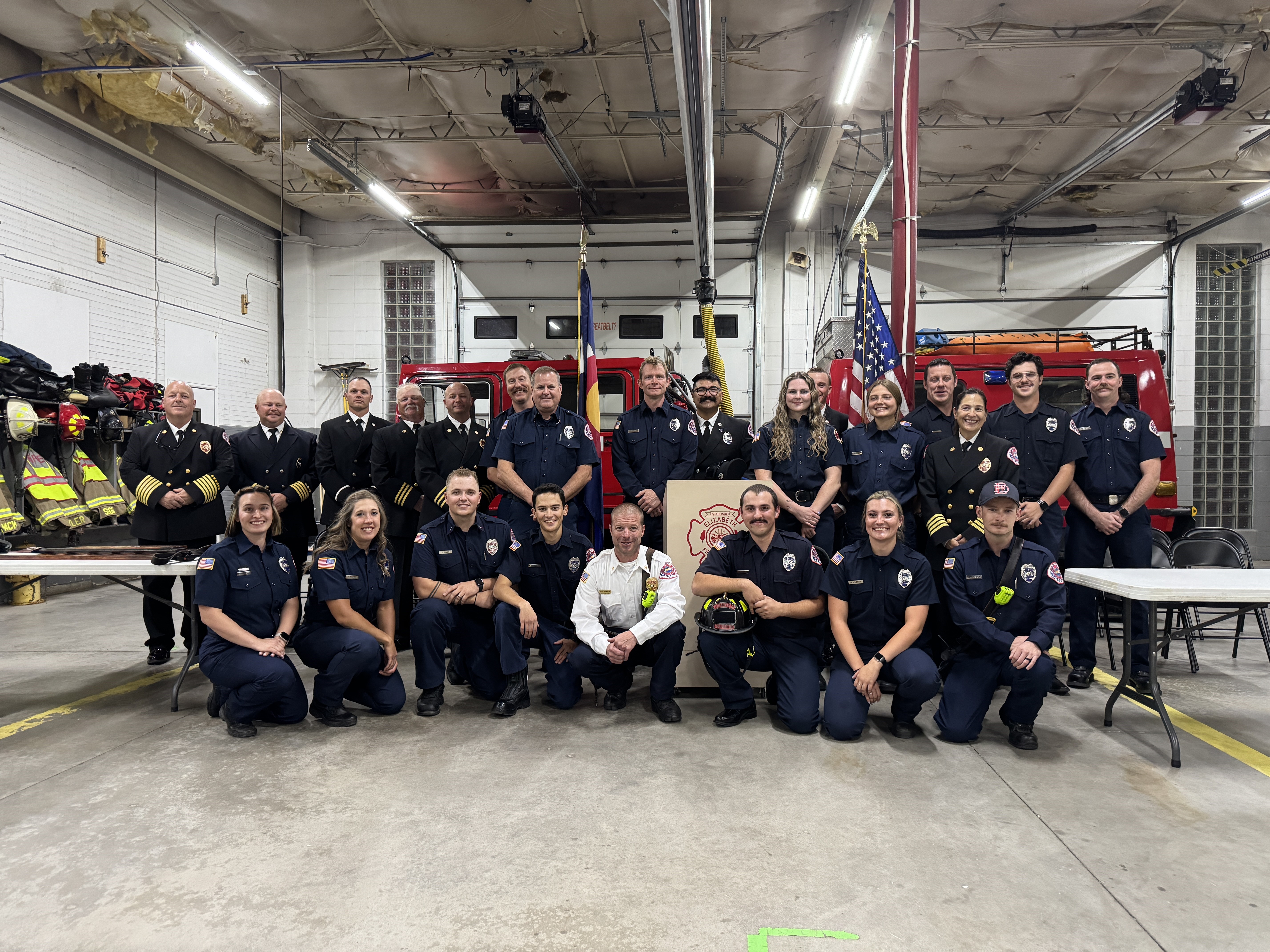 EFPD staff and new recruits at the 2024 Academy Graduation & Pinning Ceremony