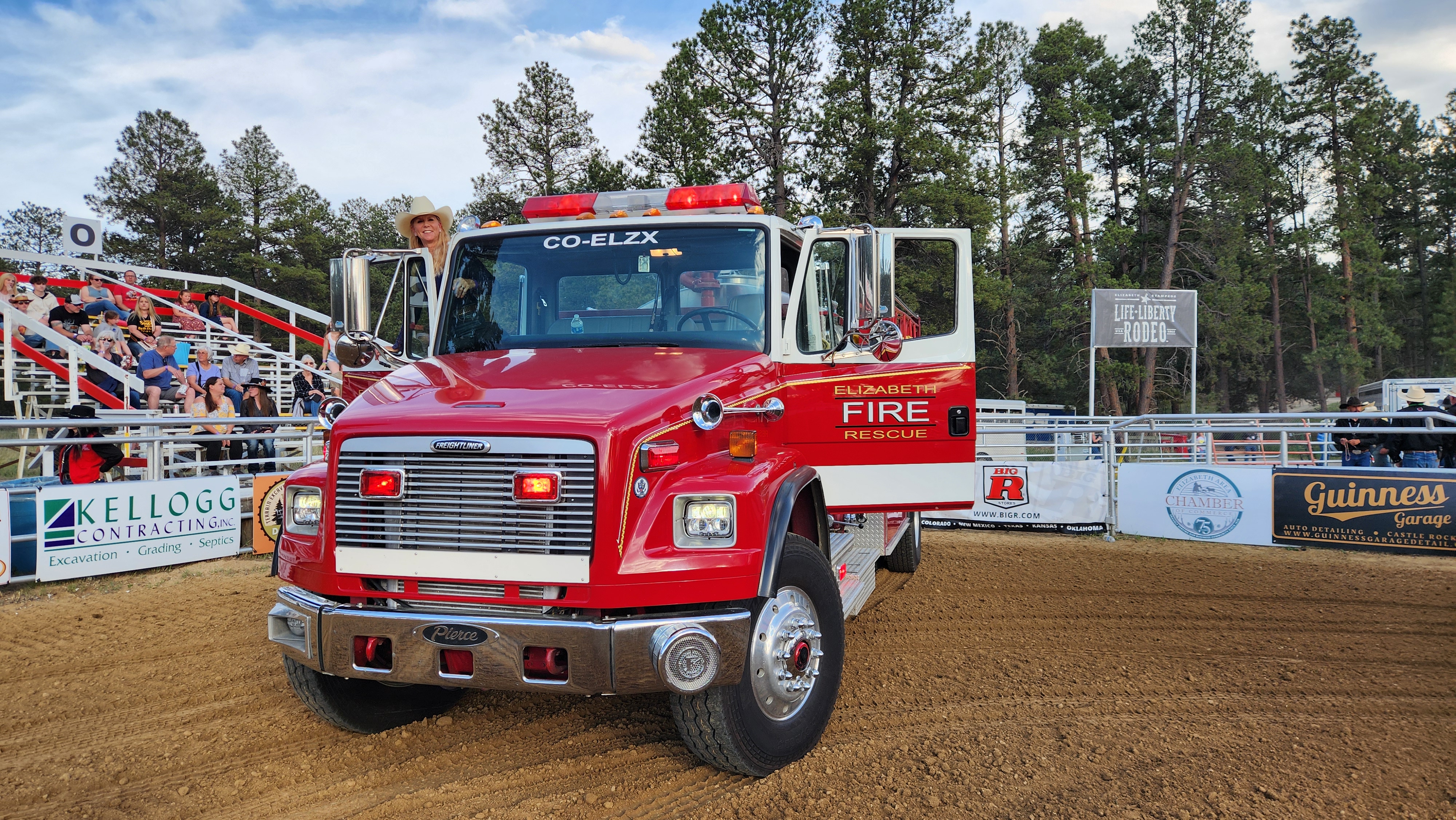 Various fire department activities throughout the year - Support Services staff with the tender at the Elizabeth Stampede