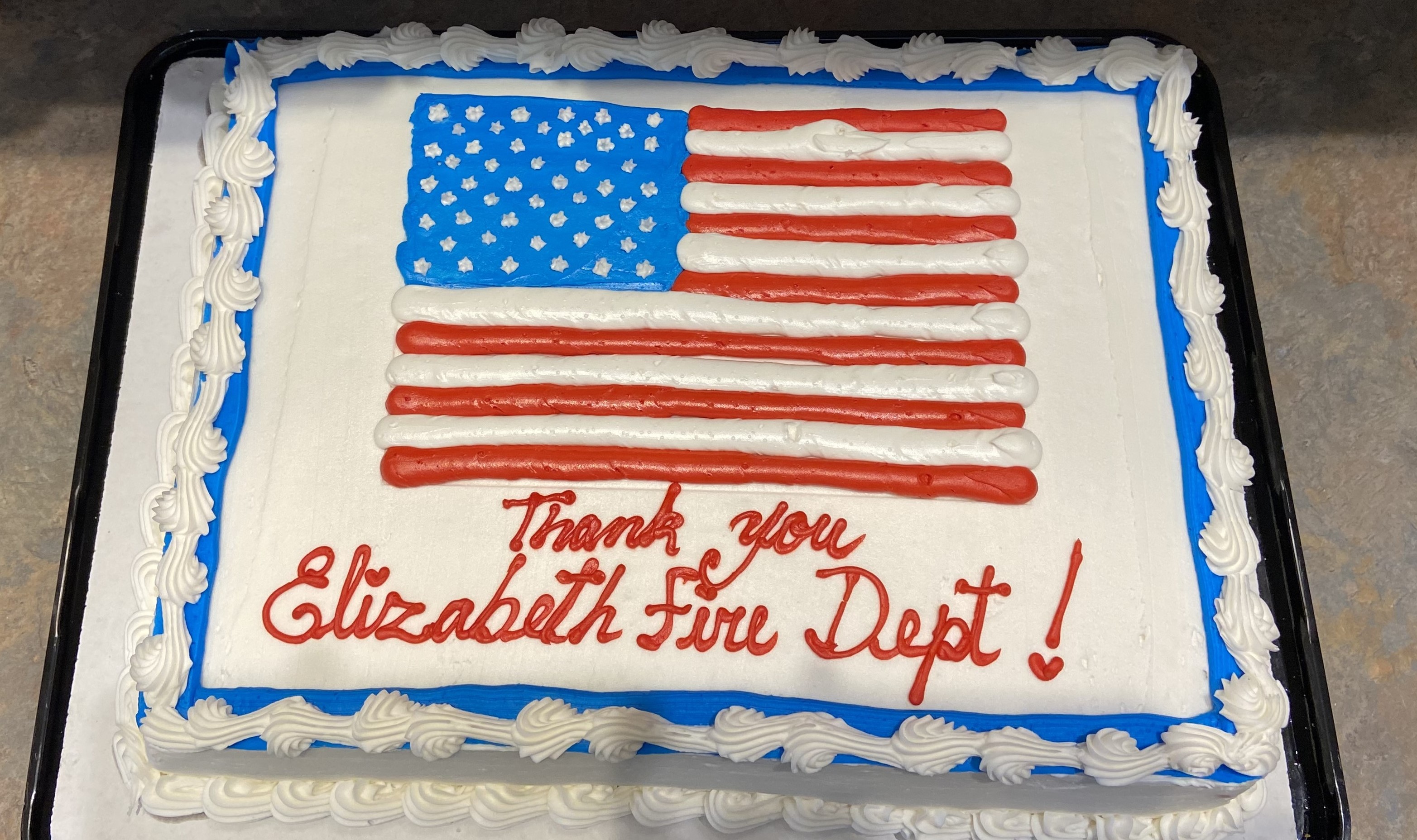 Various fire department activities throughout the year - thank you cake from a citizen