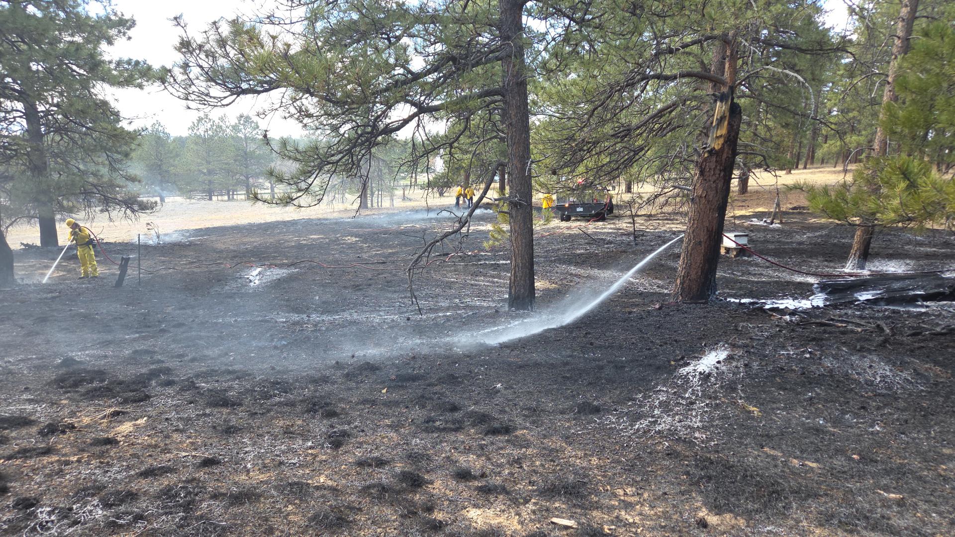Crews on the Antler Grove Fire