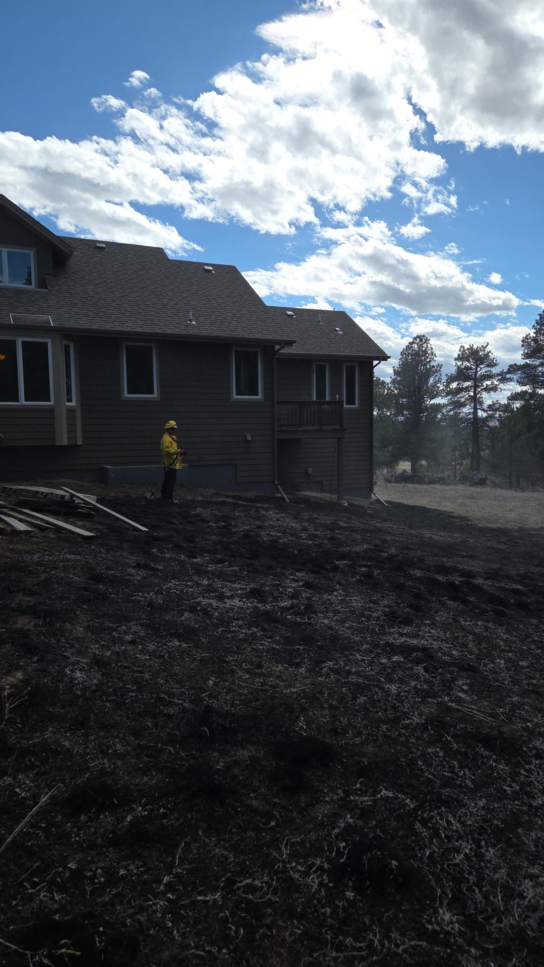 On scene at the Antler Grove Fire
