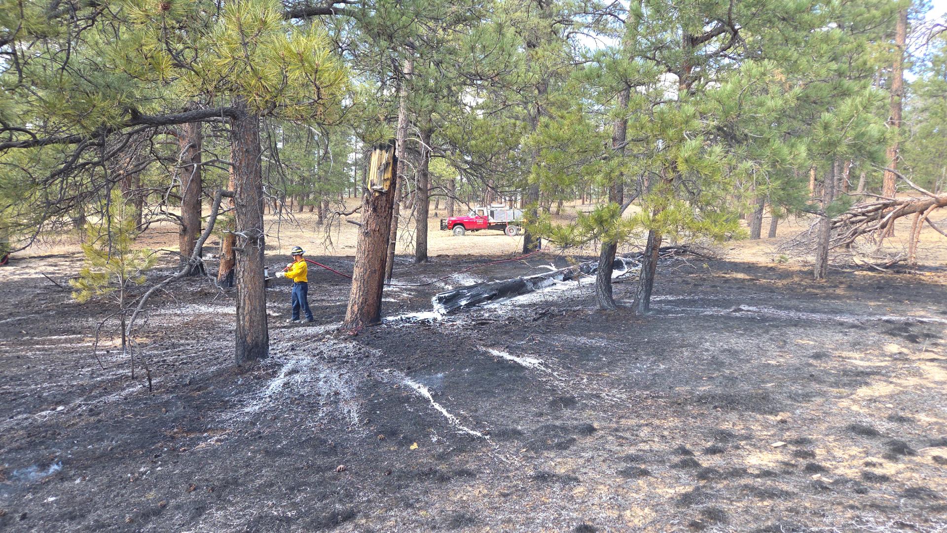 On scene at the Antler Grove Fire