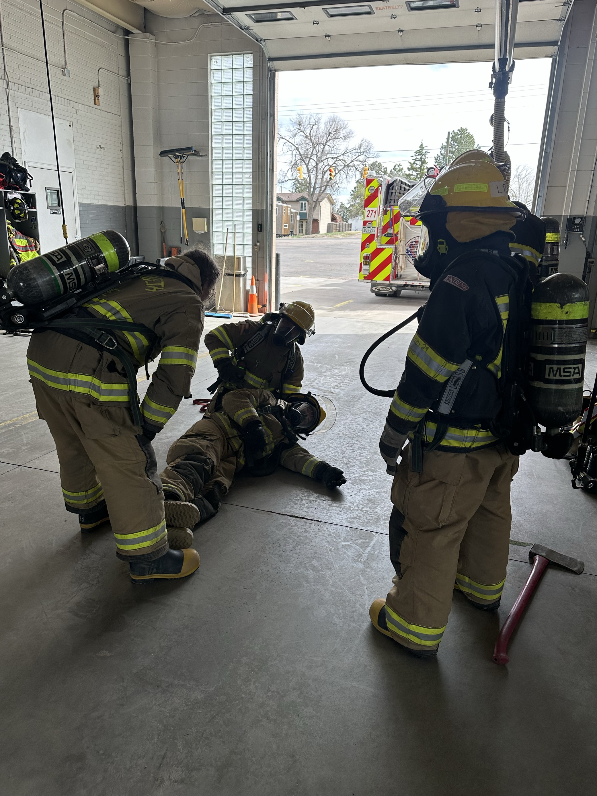 Academy recruits training