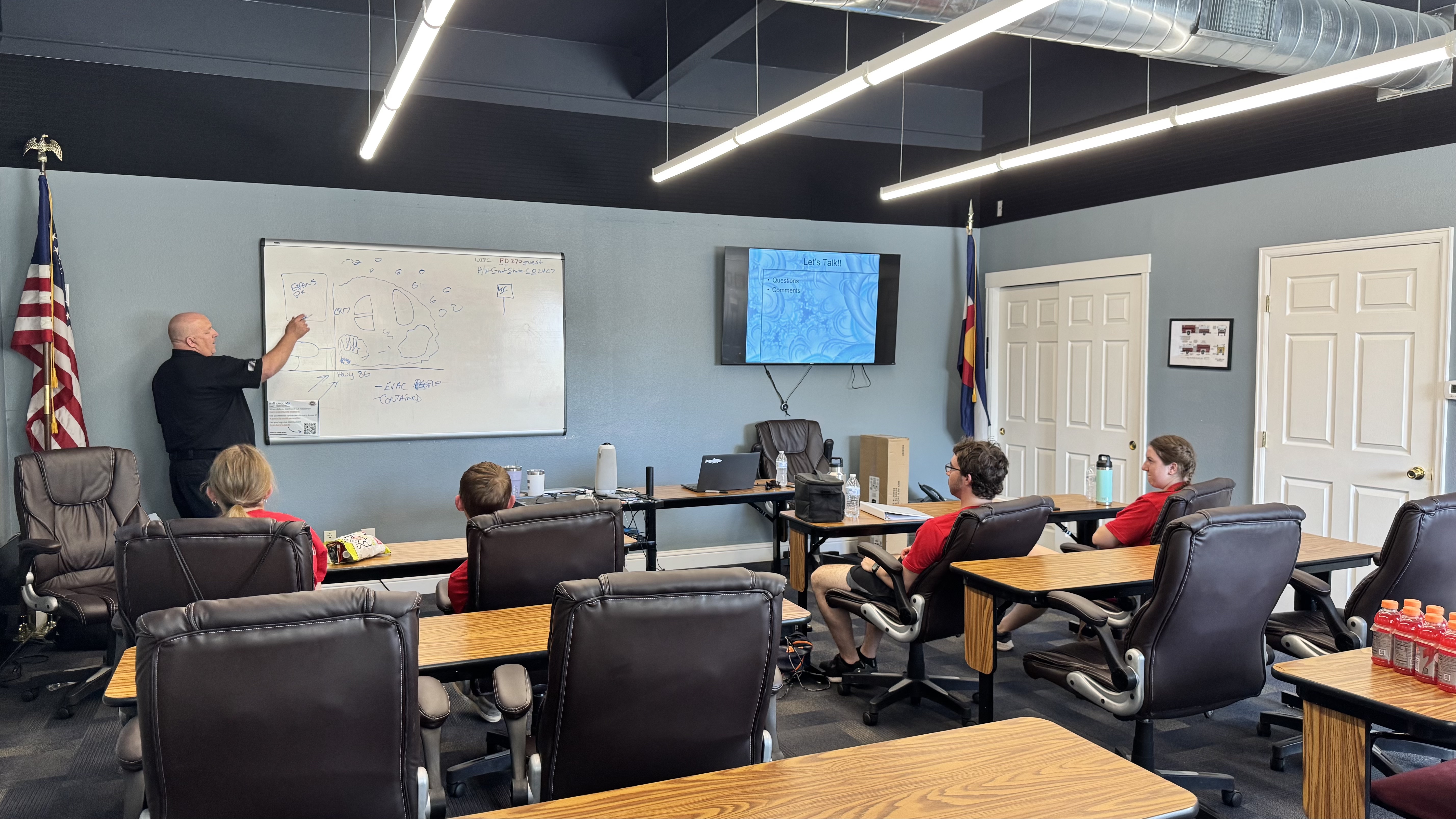 Chief Steck teaching during the Public Safety Academy