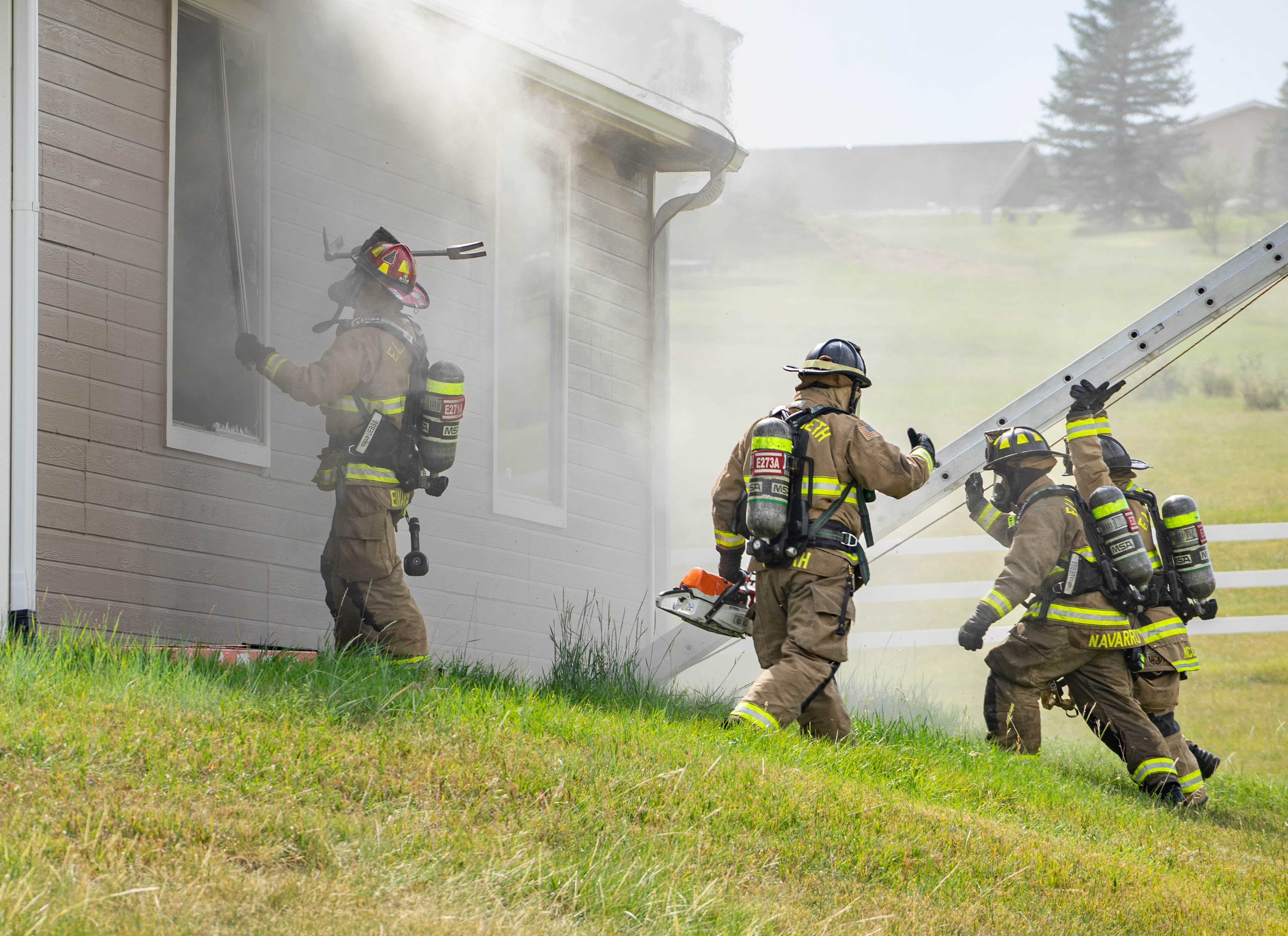Crews and apparatus on an outbuilding fire - Photos taken by Ethan Dunlop / 303firephotography