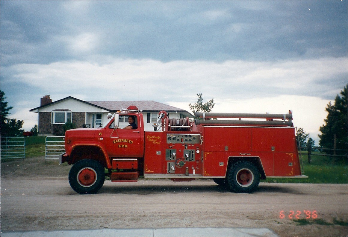 Michael “Mikie” Perrella in a fire department vehicle
