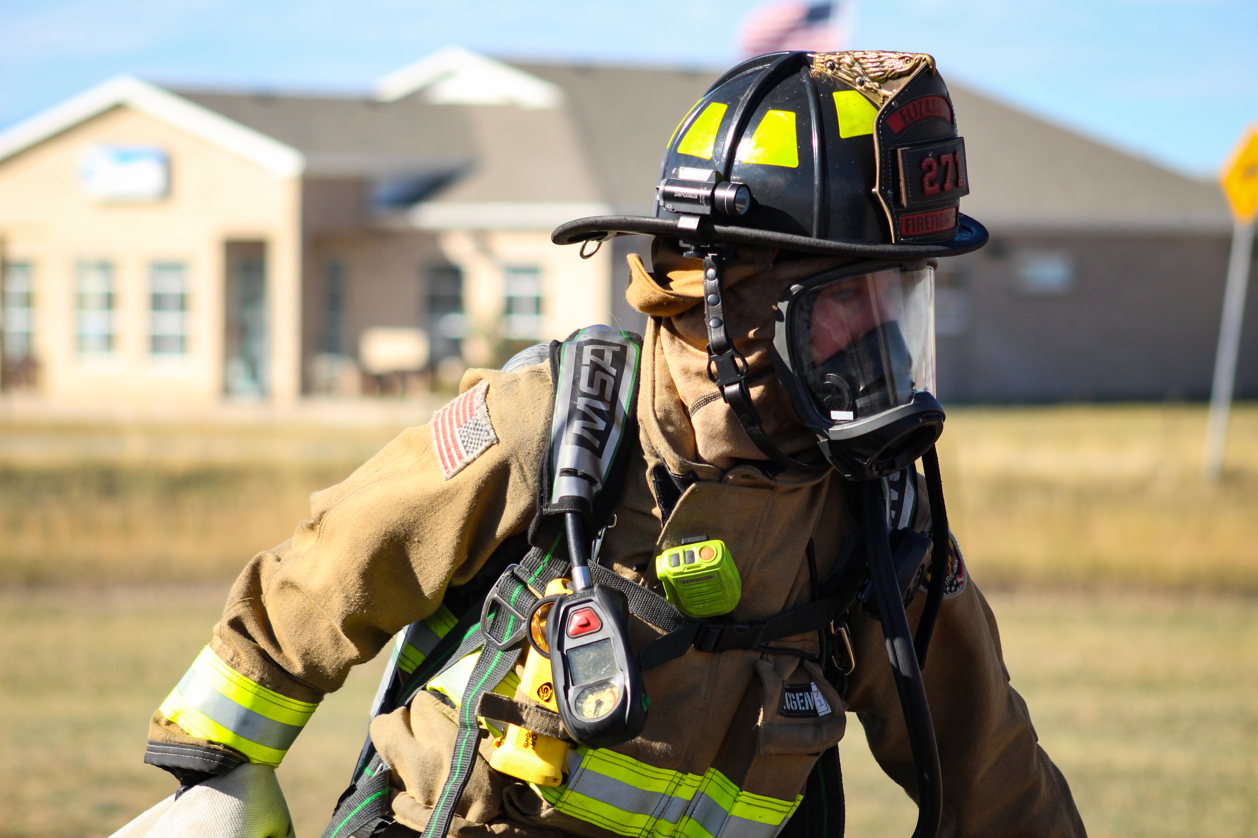 Crews at a live burn training