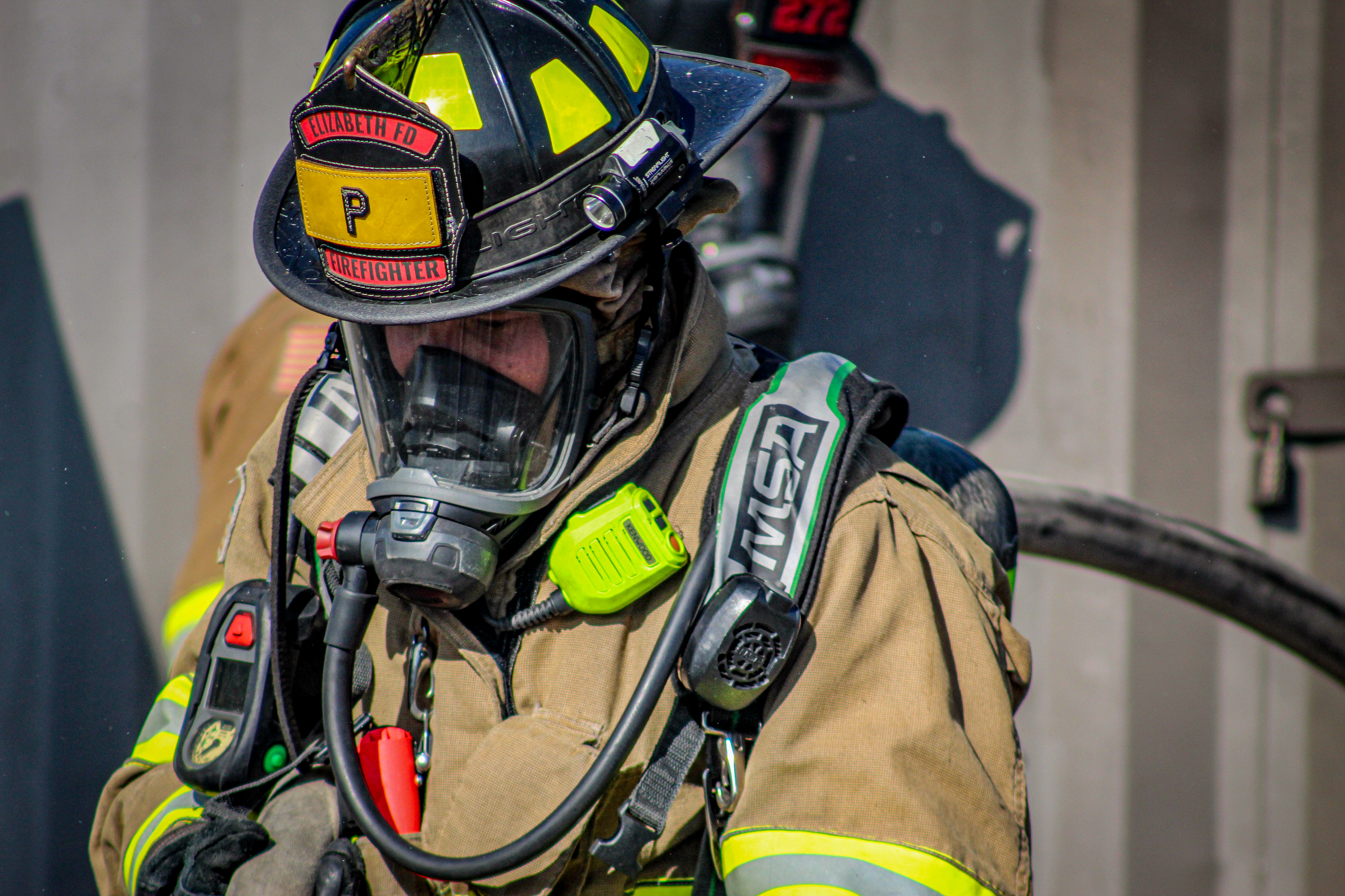 Crews at a live burn training