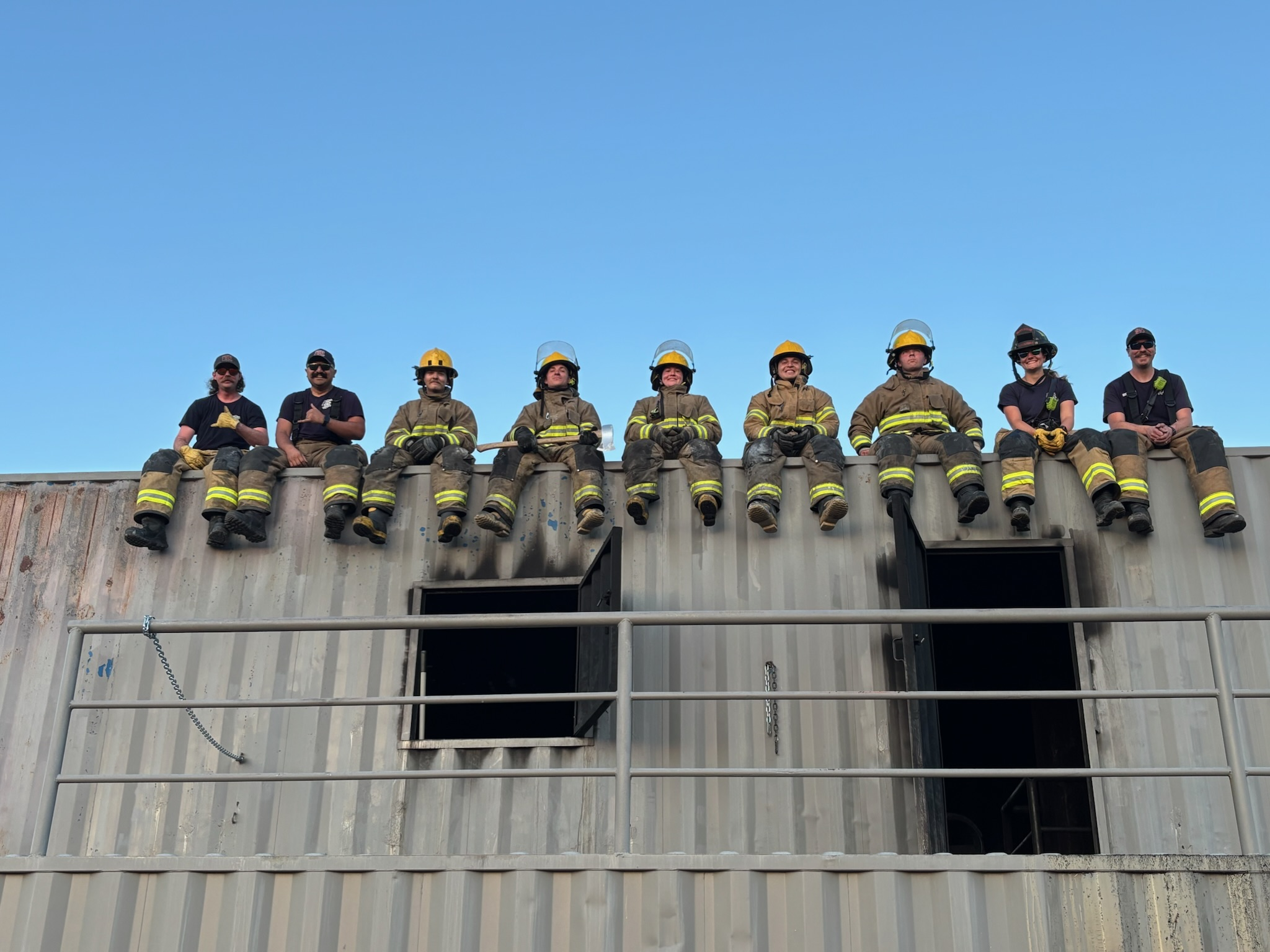 Academy firefighters training