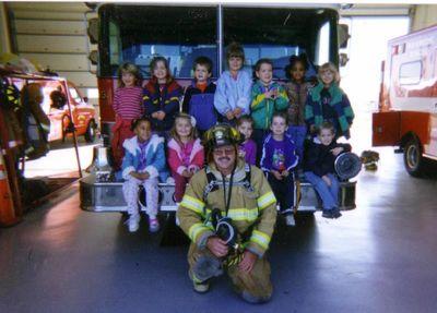 Picture of Kids Touring the Fire Station